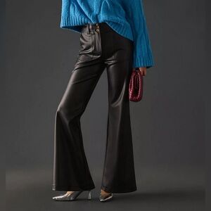 Maeve Sleek Black Flare Pants